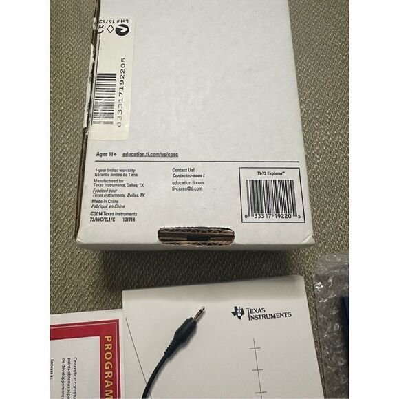 Texas Instruments TI-73 Explorer Graphing Calculator Cover Instructions Charger - Picture 5 of 9